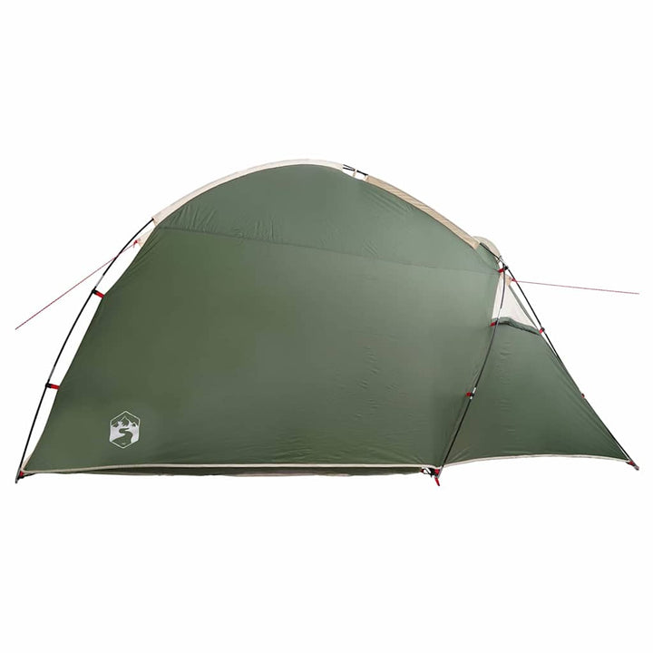 Hyttetelt med tag med opbevaring Grøn 370 x 230 x 185 cm taft