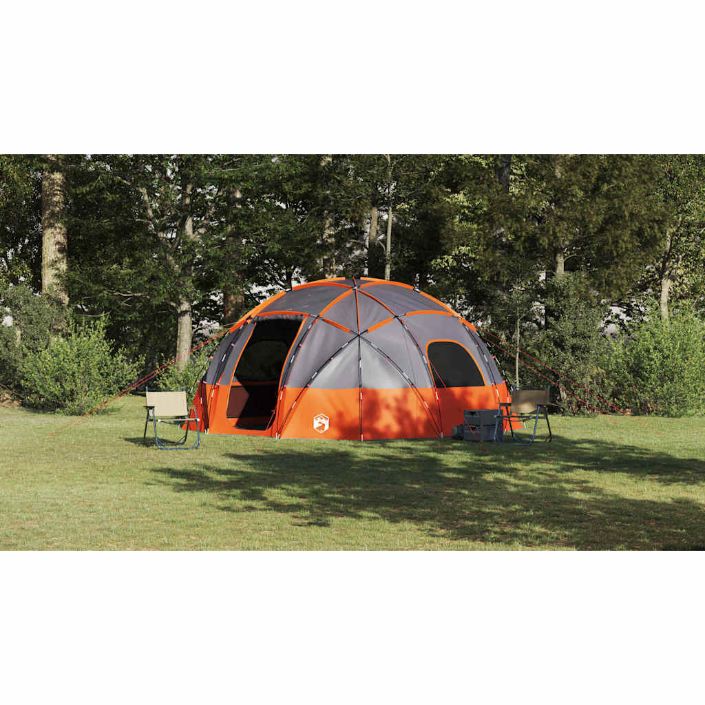 Dome Telt med tag Grå og orange 475 x 475 x 235 cm taft