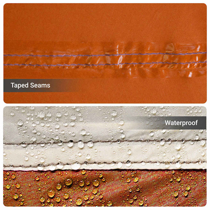 Telt 268 x 240 x 191 cm Vandtæt Grå og orange Polyester