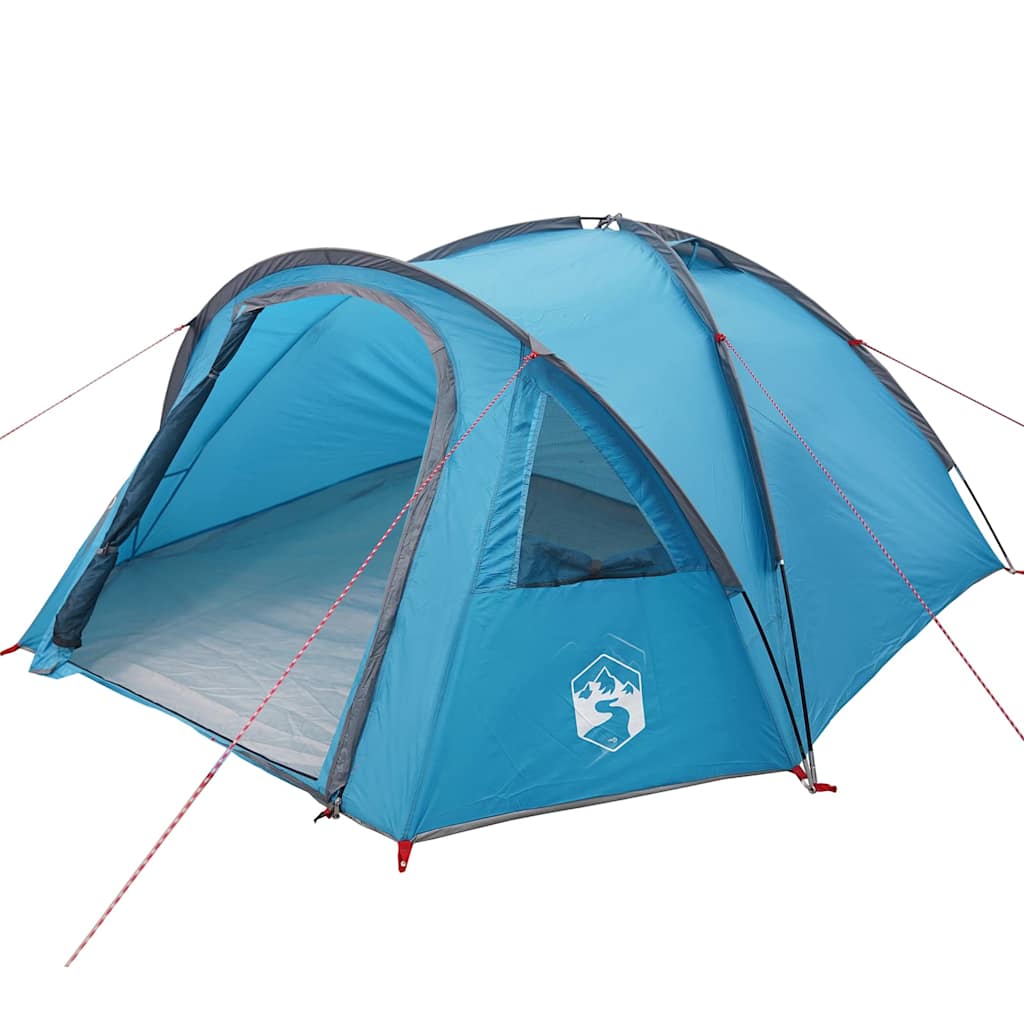 Dome Telt 4 personer 308 x 268 x 130 cm Vandtæt Blå taft