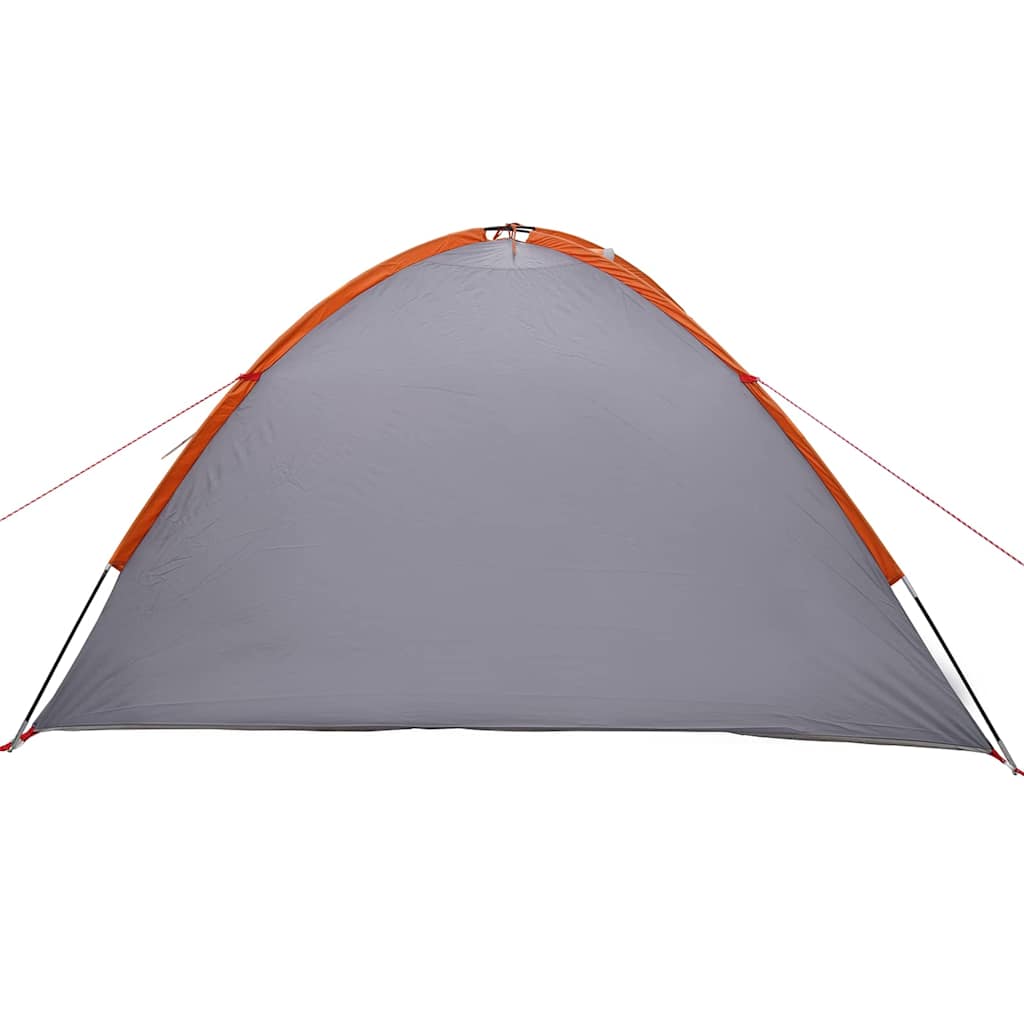 Dome Telt 4 personer 308 x 268 x 130 cm Grå og orange taft