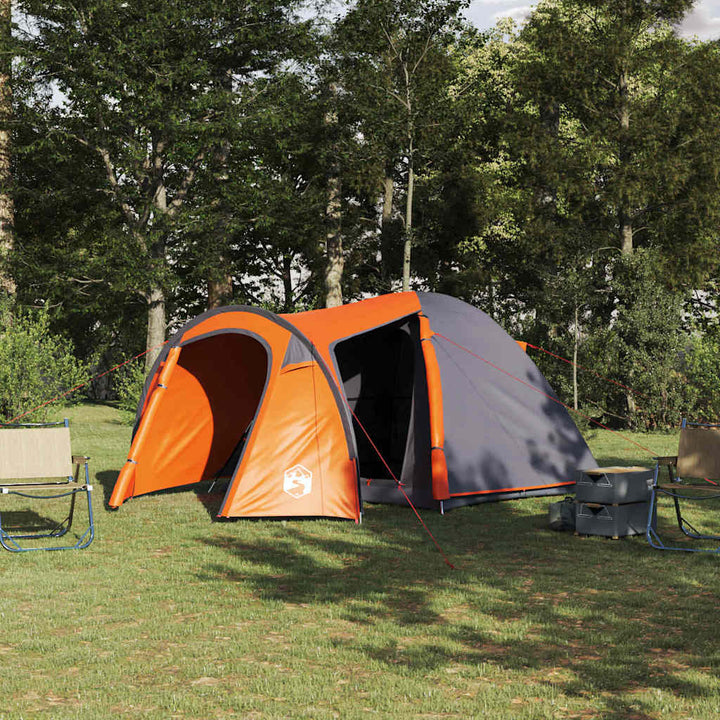 Dome Telt Kuppel med tag Grå og orange 384 x 254 x 170 cm