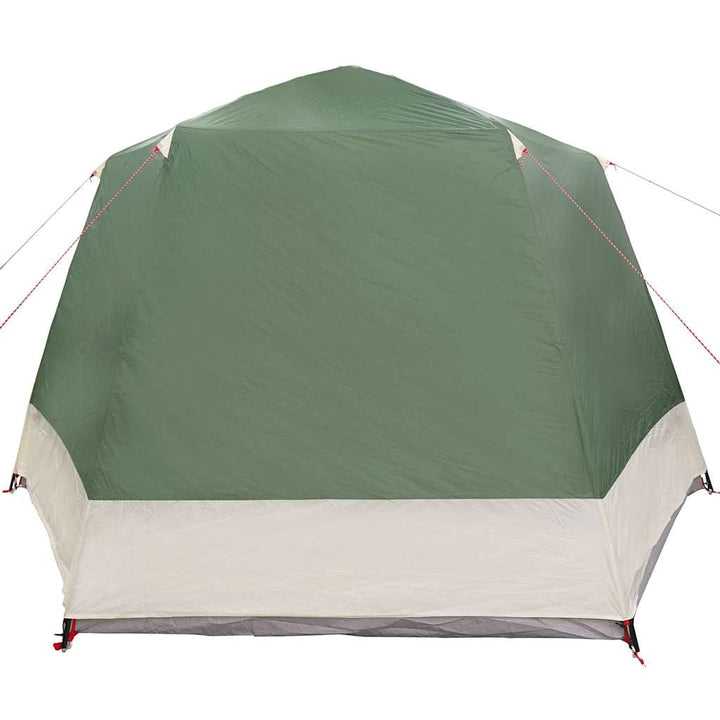 Camping telt Hytte med tag Grøn 420 x 420 x 227 cm Polyester