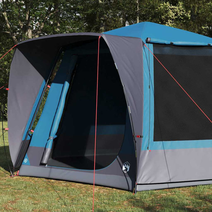 Camping telt Hytte med tag Blå 420 x 420 x 227 cm Polyester