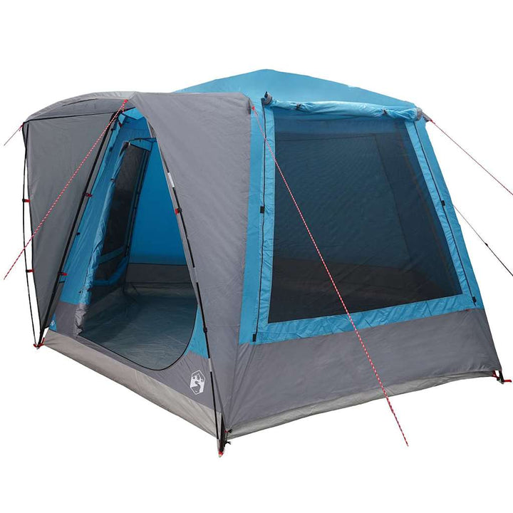 Camping telt Hytte med tag Blå 420 x 420 x 227 cm Polyester