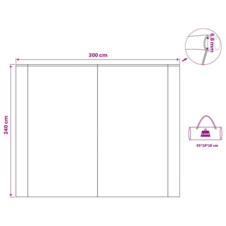 Vandafvisende Tarp personer 240 x 300 cm Vandtæt Grøn