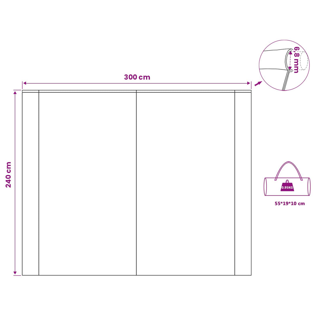 Vandafvisende Tarp personer 240 x 300 cm Vandtæt Blå