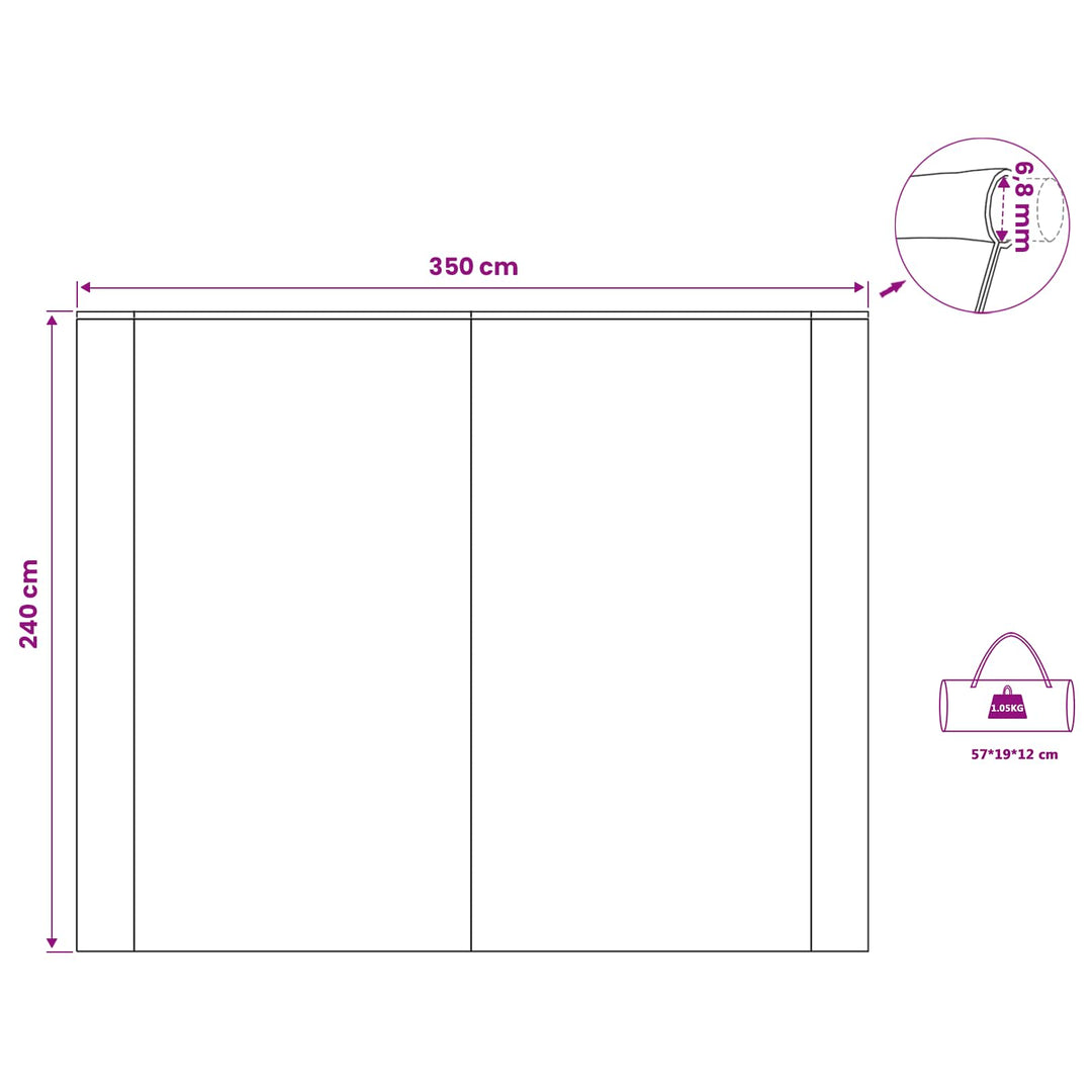 Vandafvisende Tarp personer 240 x 350 cm Vandtæt Blå