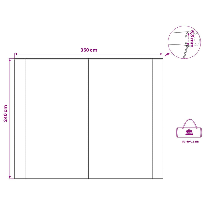 Vandafvisende Tarp personer 240 x 350 cm Vandtæt Blå