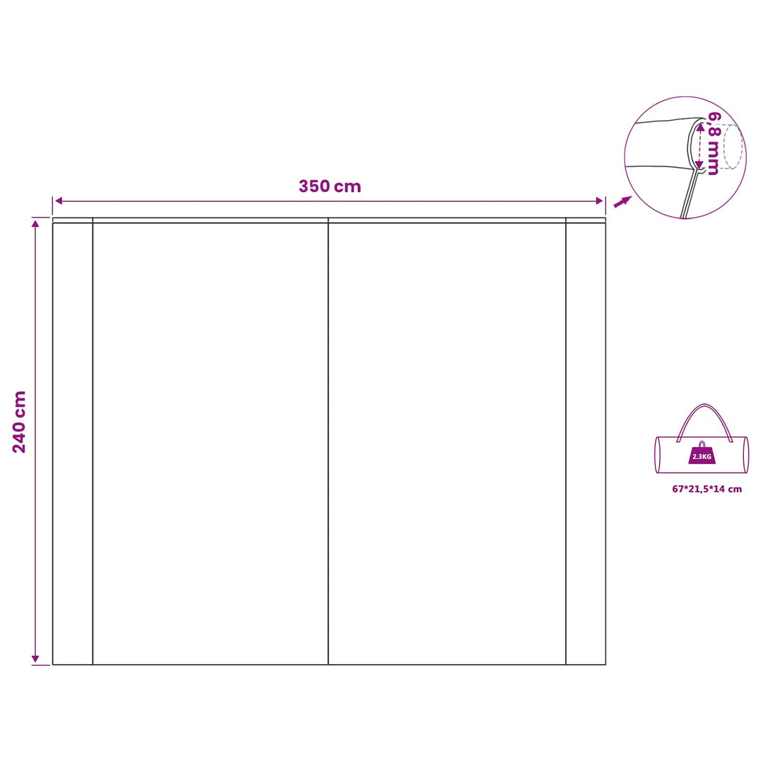 Vandafvisende Tarp personer 240 x 350 cm Vandtæt Grøn taft