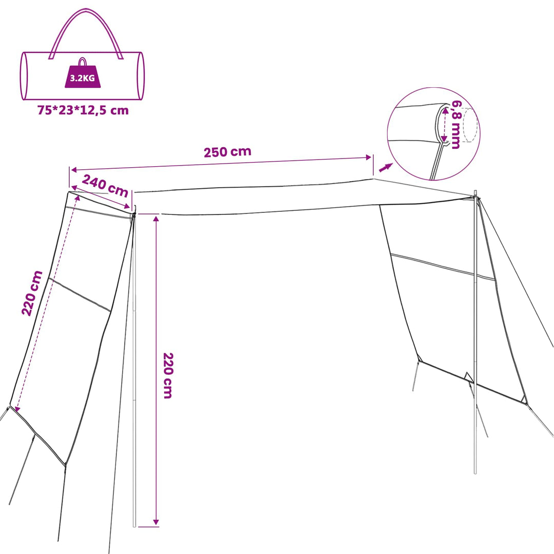 Vandafvisende Tarp personer 250 x 240 x 220 cm Vandtæt