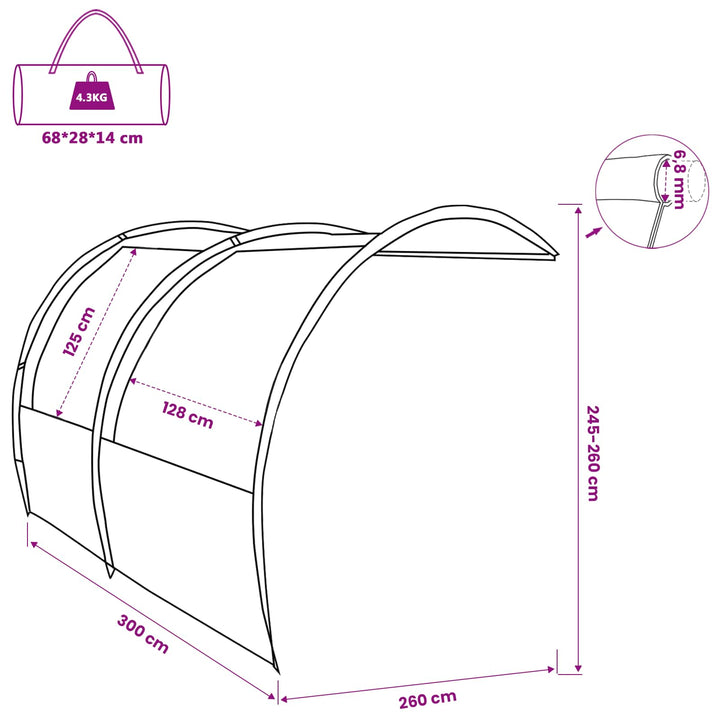 Vandafvisende Tarp personer 260 x 300 x 260 cm Vandtæt