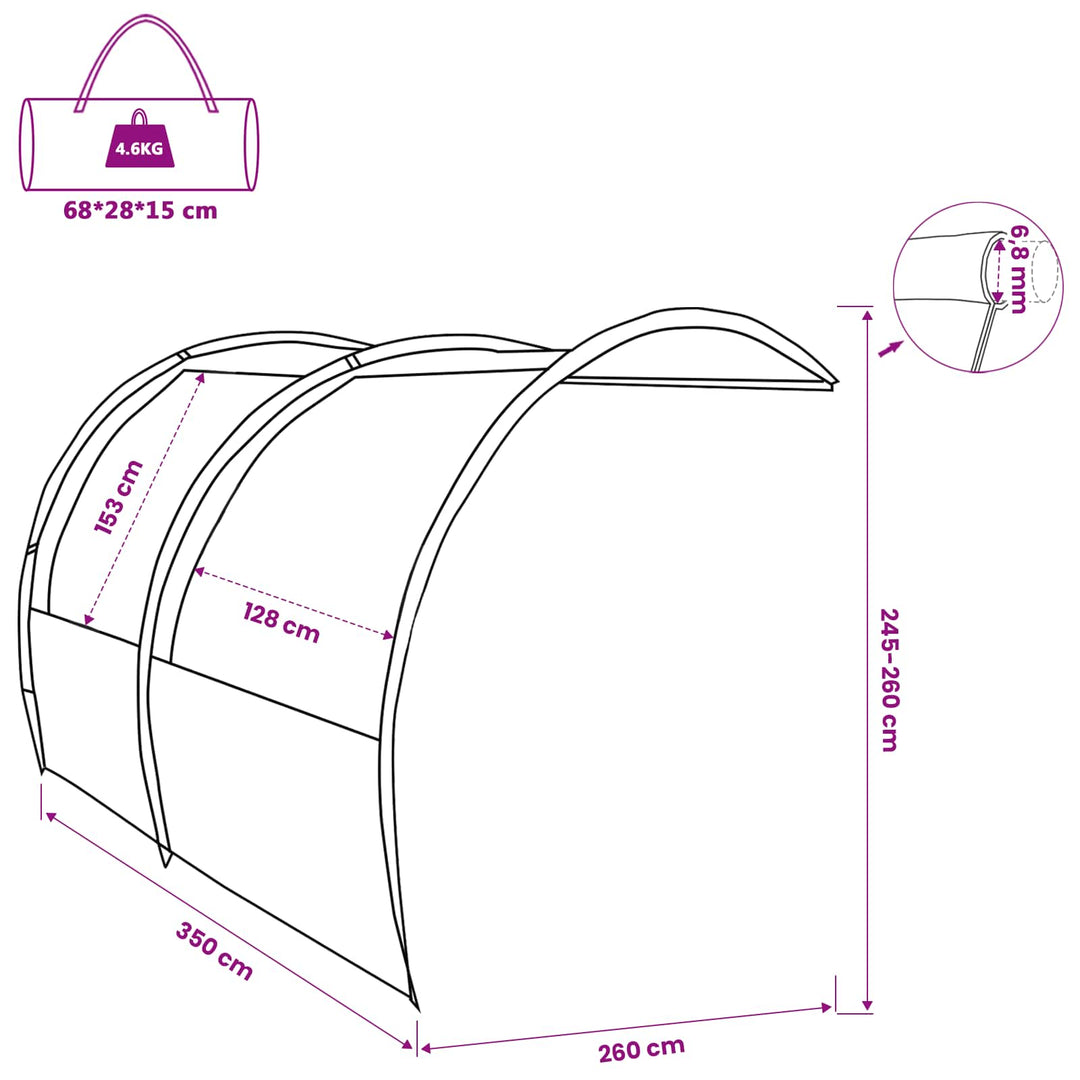 Vandafvisende Tarp personer 260 x 350 x 260 cm Vandtæt