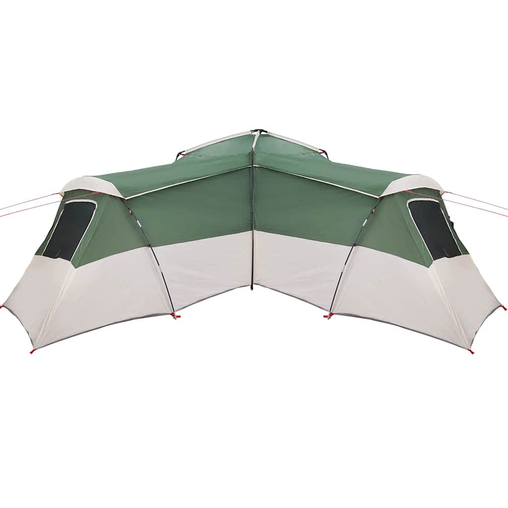 Familietelt med tag med opbevaring Grøn 833 x 585 x 216 cm taft
