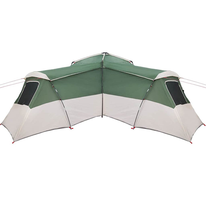 Familietelt med tag med opbevaring Grøn 833 x 585 x 216 cm taft