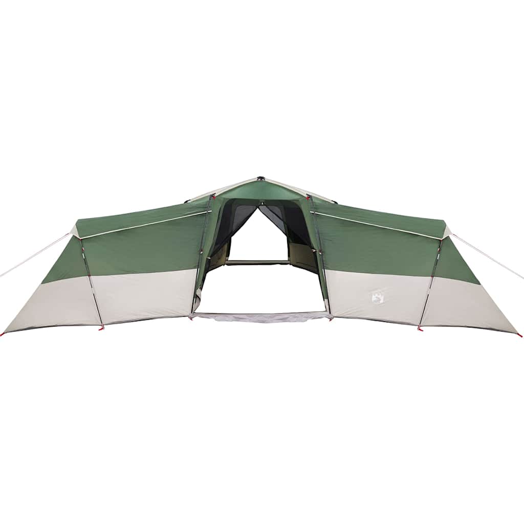 Familietelt med tag med opbevaring Grøn 833 x 585 x 216 cm taft