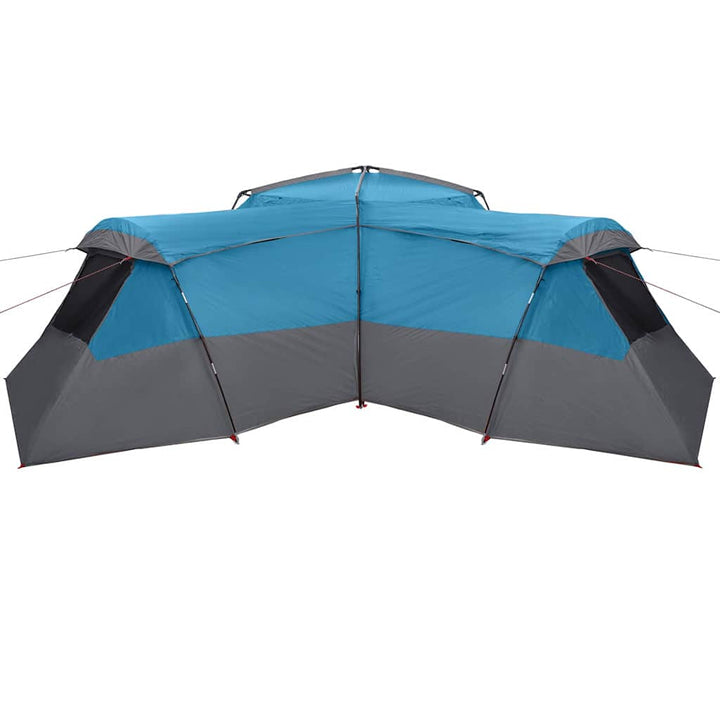 Familietelt med tag med opbevaring Blå 833 x 585 x 216 cm taft