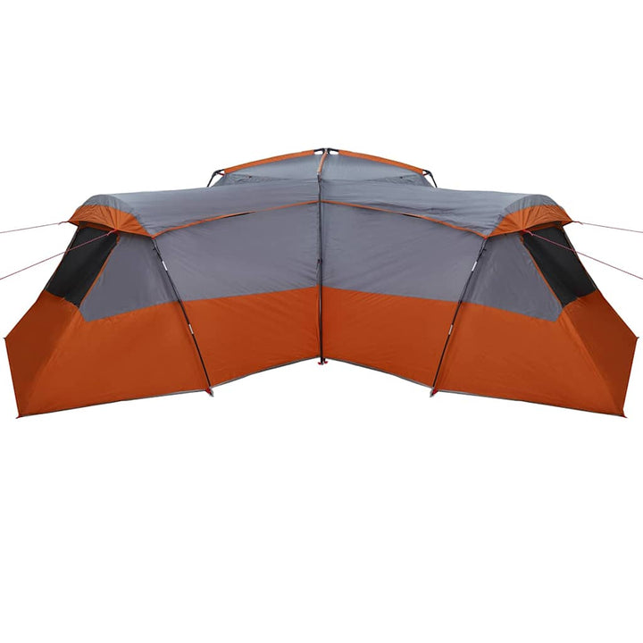 Familietelt med tag Grå og orange 833 x 585 x 216 cm taft