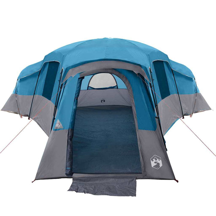 Familietelt med tag med opbevaring Blå 762 x 655 x 218 cm taft