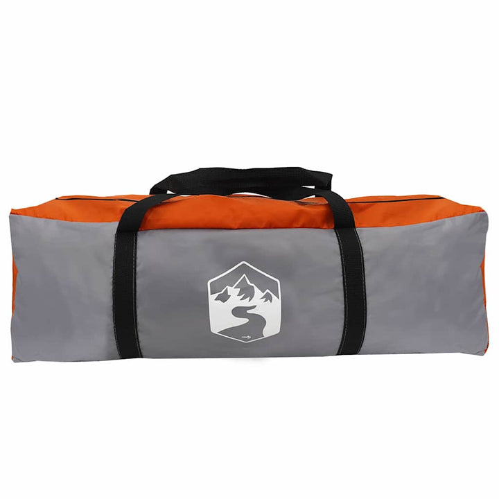 Familietelt med tag Grå og orange 762 x 655 x 218 cm taft