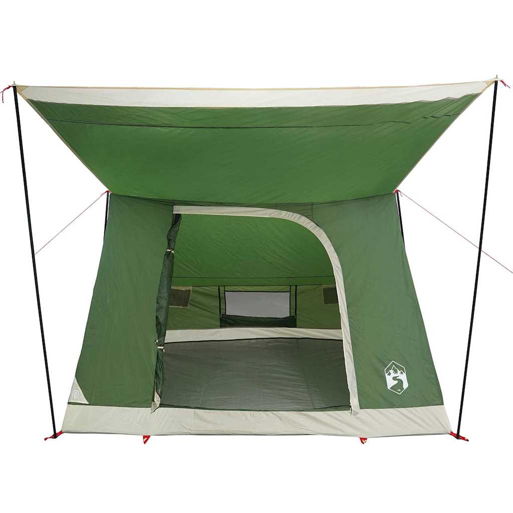 Camping telt med tag Grøn 282 x 225 x 154 cm taft