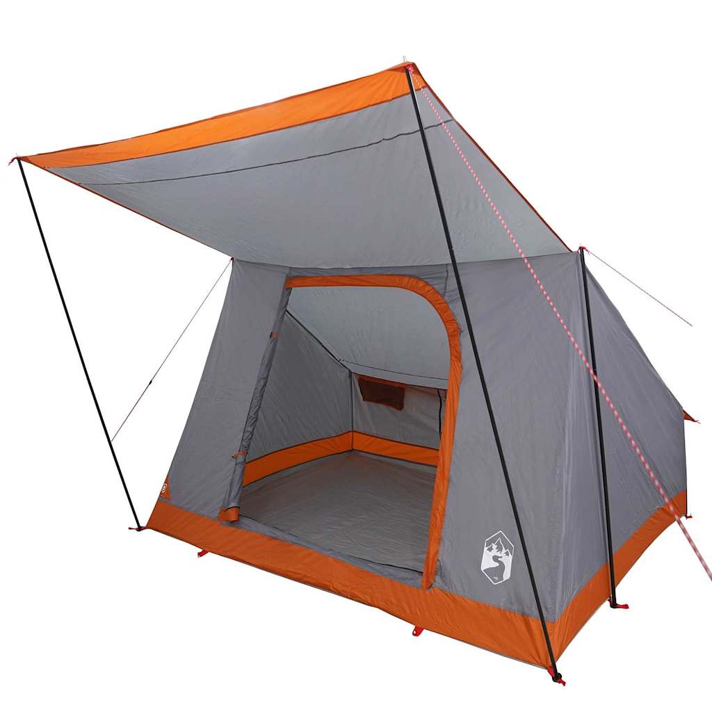 Camping telt med tag Grå og orange 282 x 225 x 154 cm taft