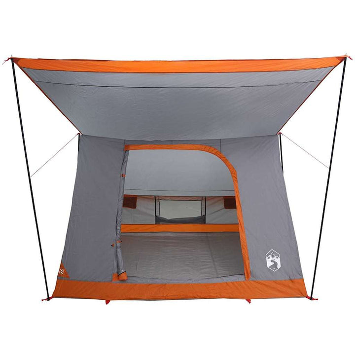 Camping telt med tag Grå og orange 282 x 225 x 154 cm taft