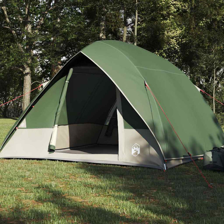 Camping telt med tag Grøn 320 x 275 x 190 cm taft