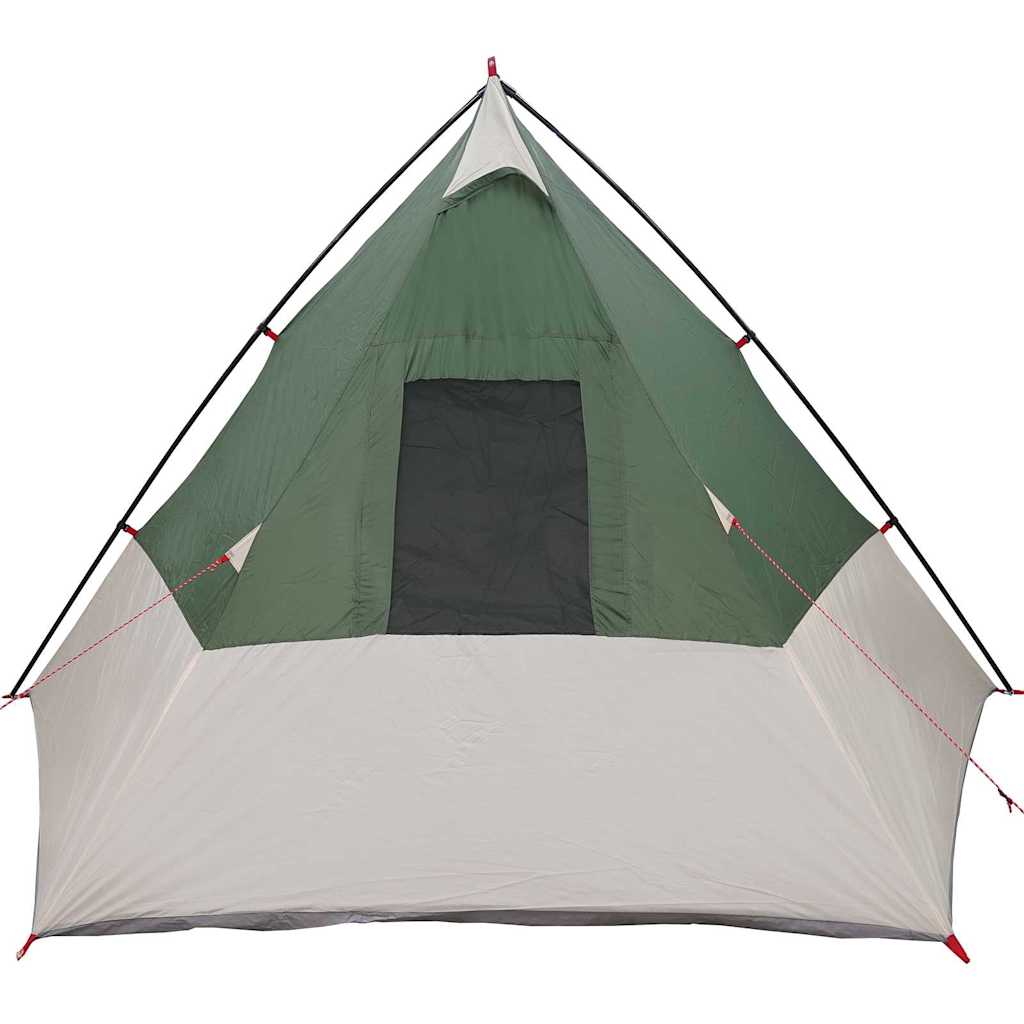 Tipi telt med tag med opbevaring Grøn 383 x 338 x 217 cm taft