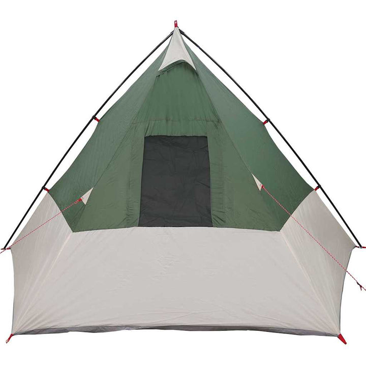 Tipi telt med tag med opbevaring Grøn 383 x 338 x 217 cm taft
