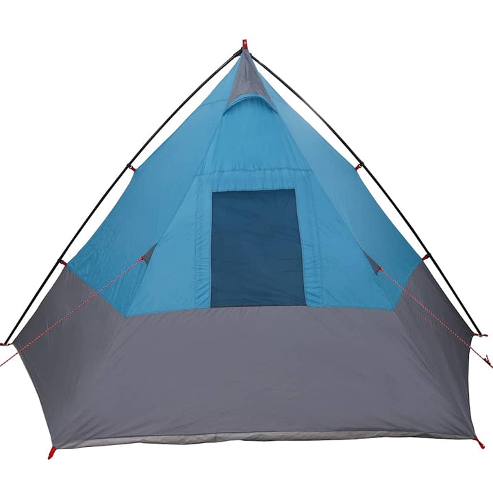 Tipi telt med tag med opbevaring Blå 383 x 338 x 217 cm taft