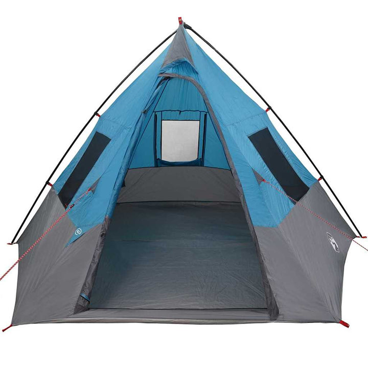 Tipi telt med tag med opbevaring Blå 383 x 338 x 217 cm taft