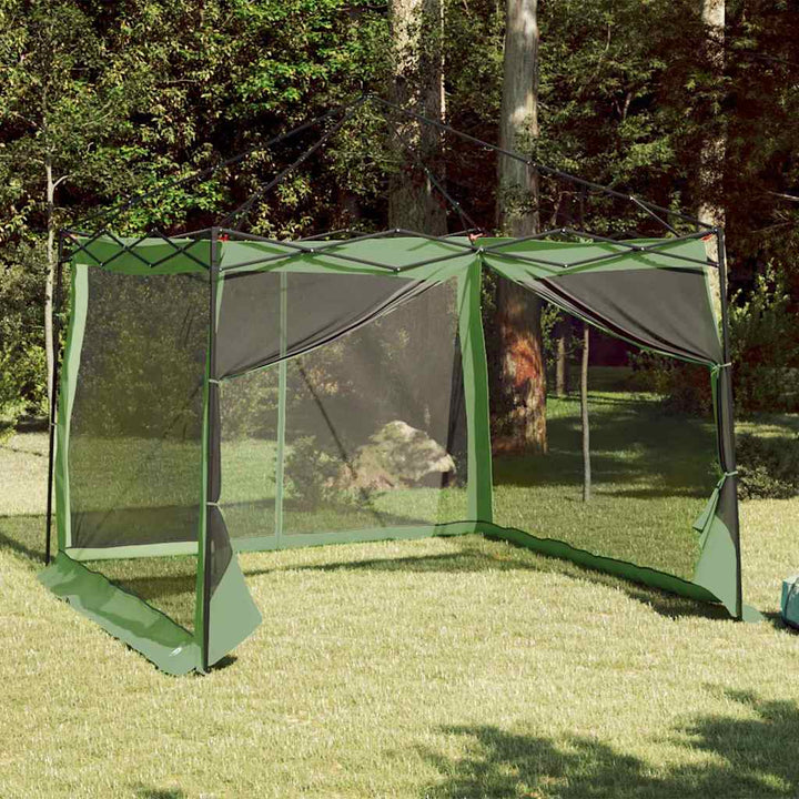 Indertelt med tag med opbevaring Grøn 303 x 303 x 196 cm taft