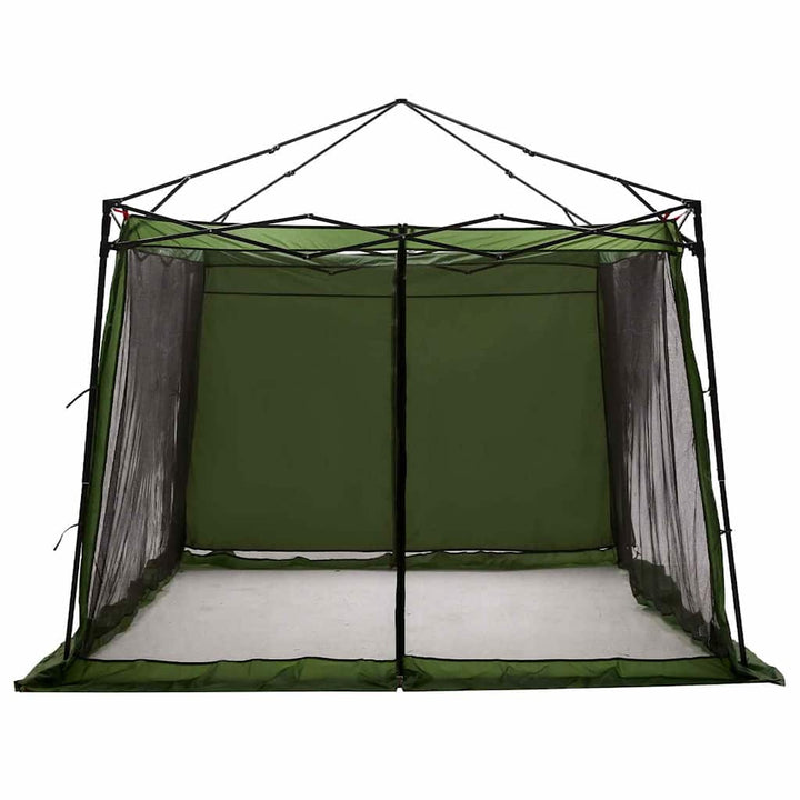 Indertelt med tag med opbevaring Grøn 303 x 303 x 196 cm taft