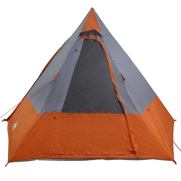Camping telt med tag Grå og orange 482 x 360 x 227 cm taft