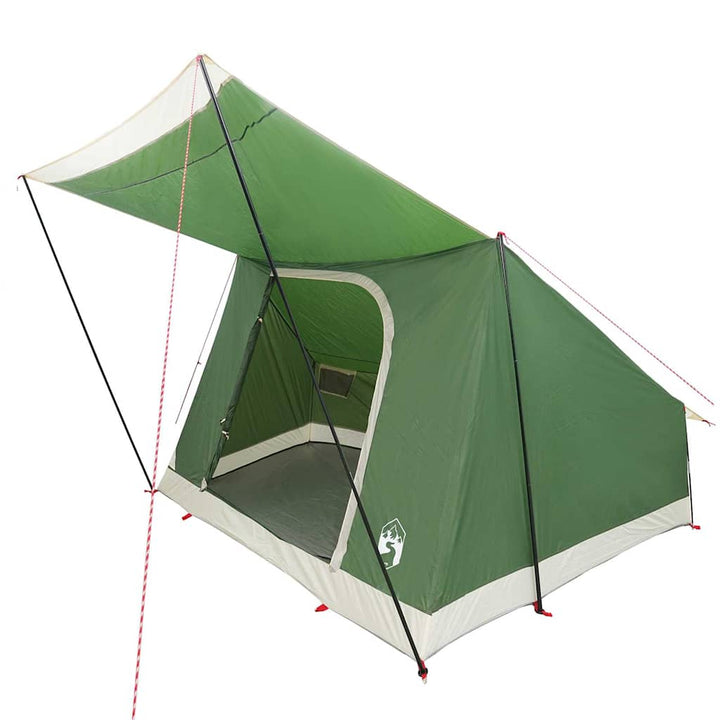 Camping telt med tag Grøn 223 x 163 x 130 cm taft