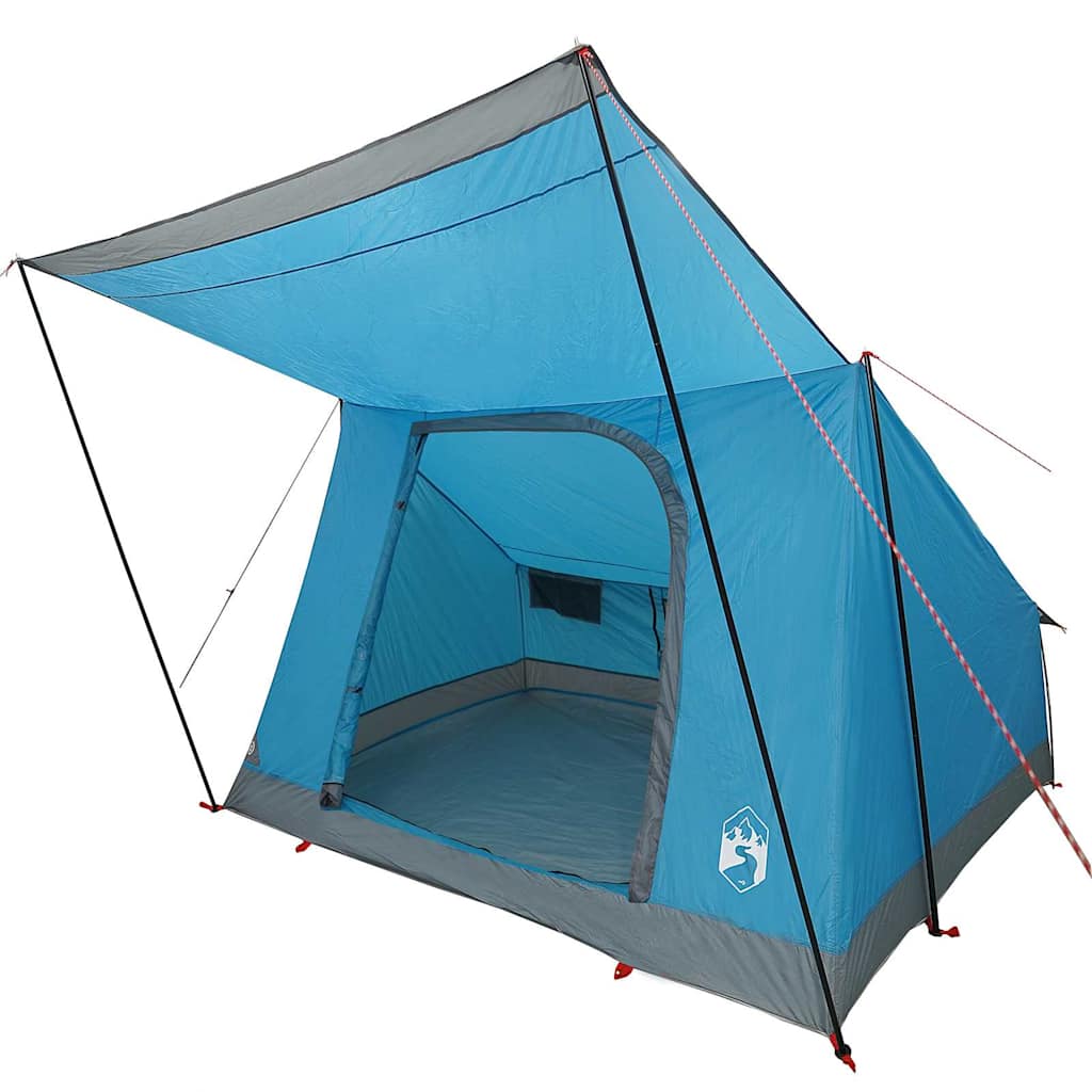 Camping telt med tag med opbevaring Blå 223 x 163 x 130 cm taft