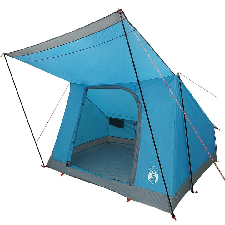 Camping telt med tag med opbevaring Blå 223 x 163 x 130 cm taft