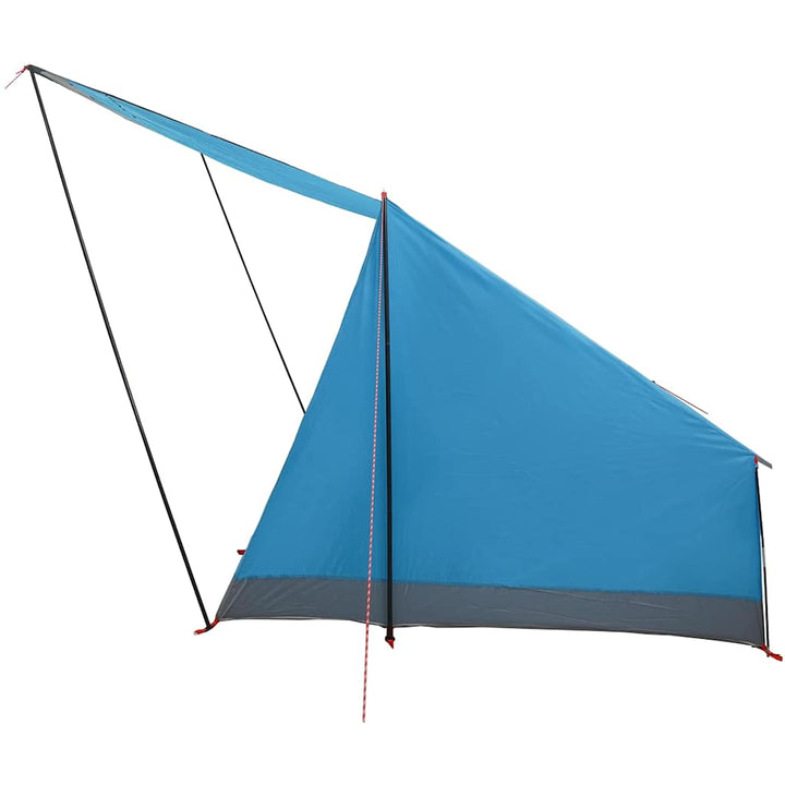 Camping telt med tag med opbevaring Blå 223 x 163 x 130 cm taft