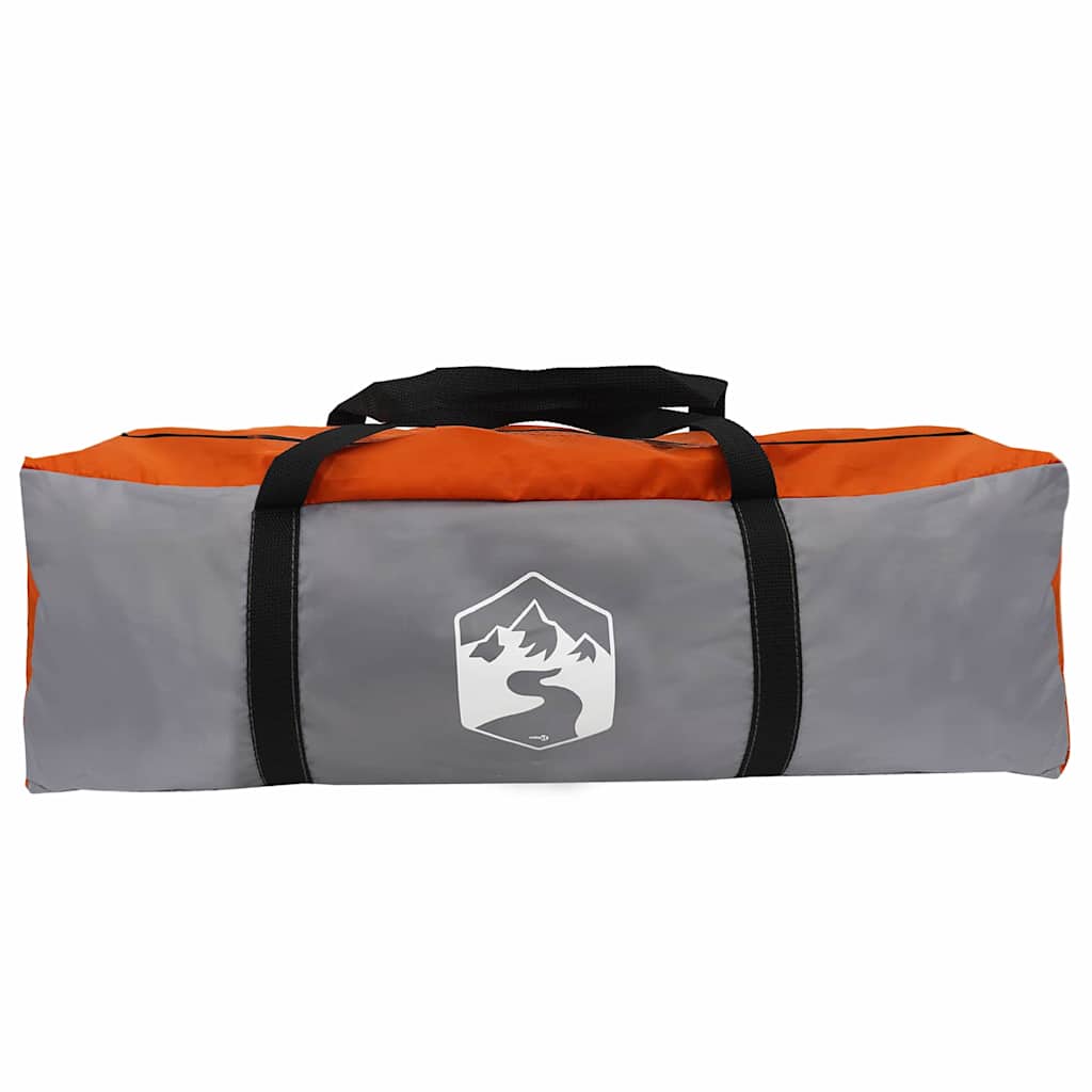 Camping telt med tag Grå og orange 223 x 163 x 130 cm taft