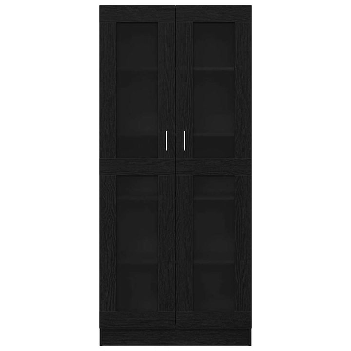Bogskab 4 niveauer 82,5 x 30,5 x 185 cm Konstrueret træ Sort eg