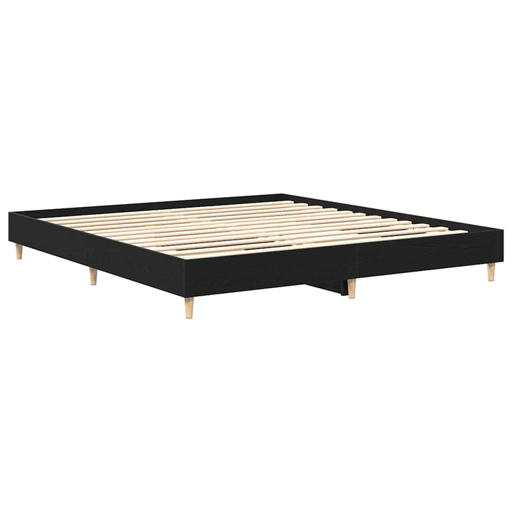 Sengestel Sort eg 203 x 183 x 25 cm Konstrueret træ