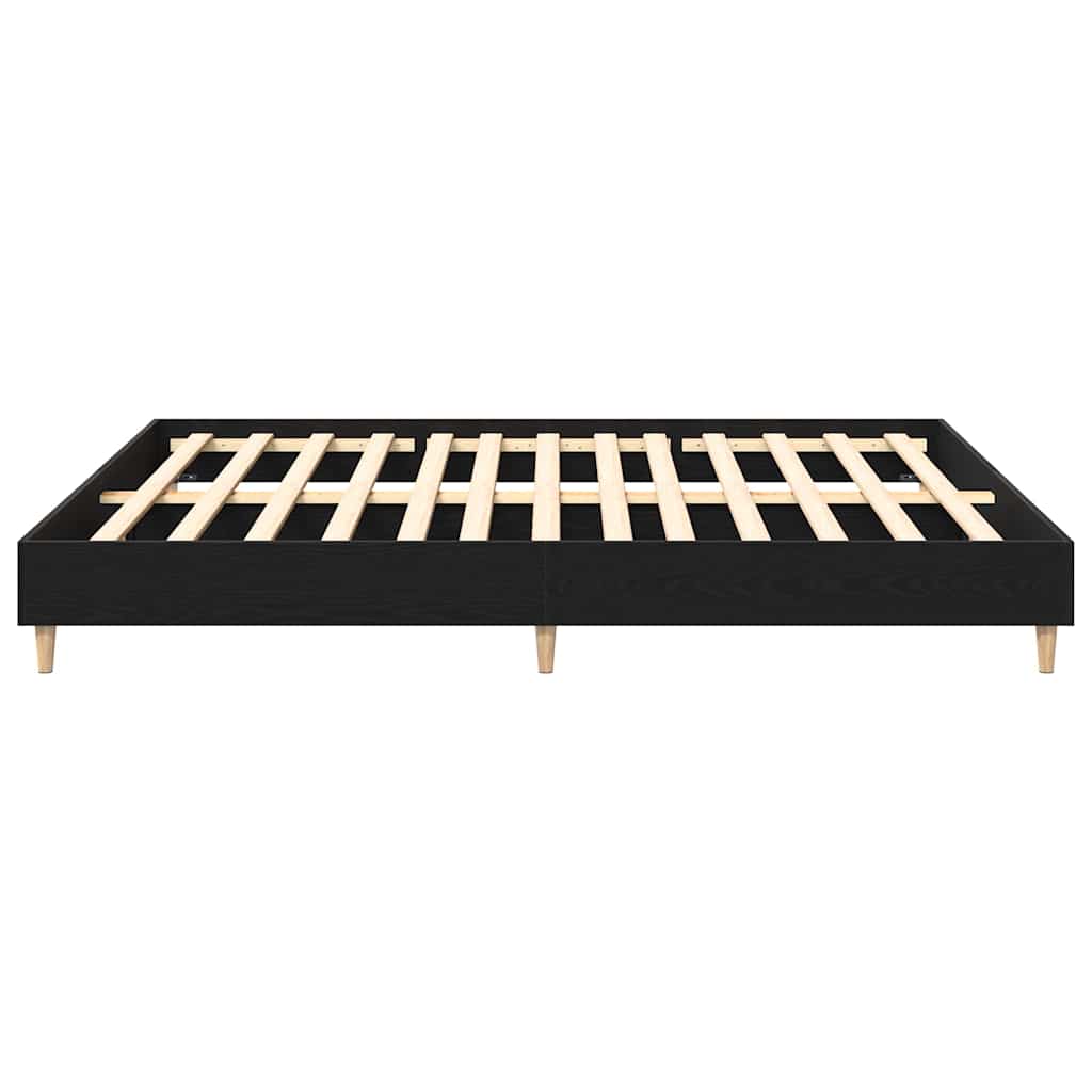 Sengestel Sort eg 203 x 183 x 25 cm Konstrueret træ