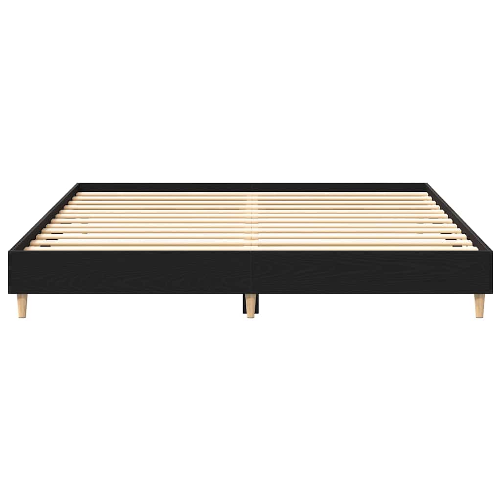 Sengestel Sort eg 203 x 163 x 25 cm Konstrueret træ