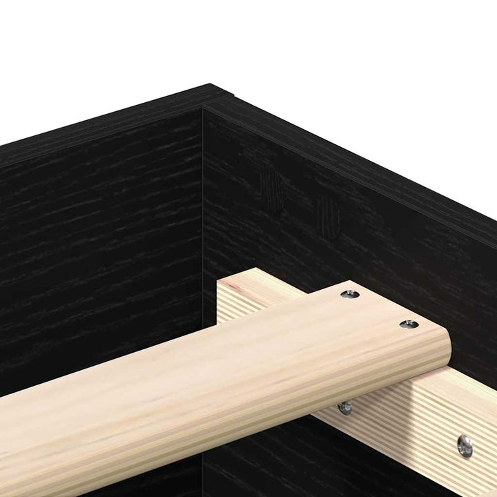 Sengestel Sort eg 203 x 153 x 25 cm Konstrueret træ