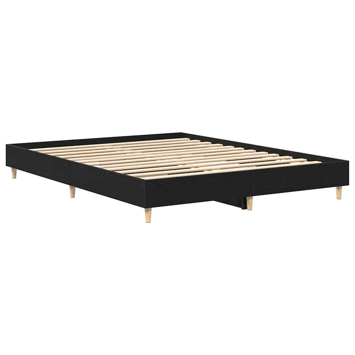 Sengestel Sort eg 203 x 153 x 25 cm Konstrueret træ
