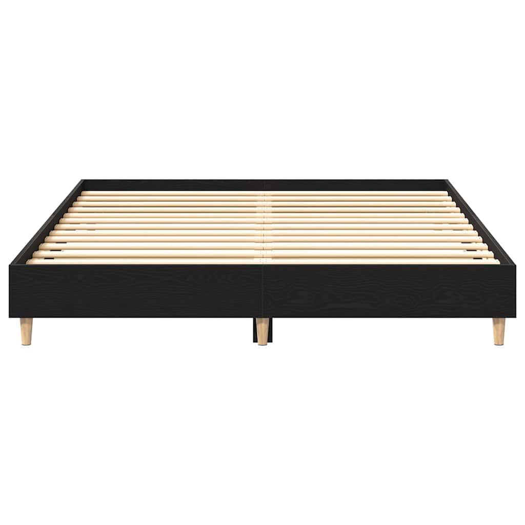 Sengestel Sort eg 203 x 153 x 25 cm Konstrueret træ