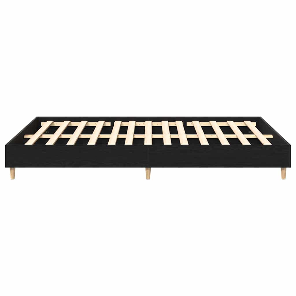 Sengestel Sort eg 203 x 153 x 25 cm Konstrueret træ