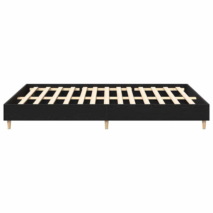 Sengestel Sort eg 203 x 153 x 25 cm Konstrueret træ