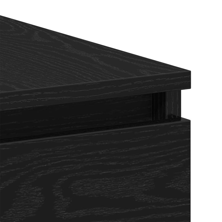 Bord med skuffe Sort eg 140 x 50 x 76 cm Konstrueret træ